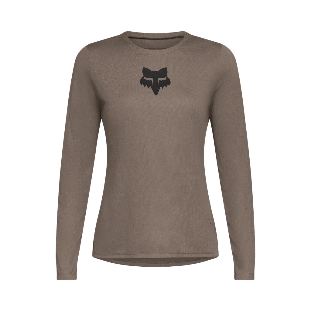 Dámsky cyklistický dres FOX W Ranger LS Jersey Fox Head Brown